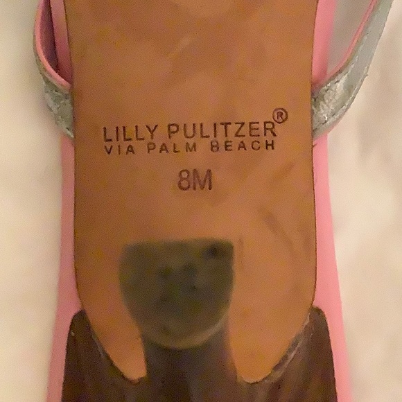 Lilly Pulitzer gray/pink sandals 8M - Picture 5 of 5